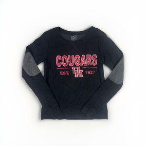 Houston Cougar Women’s Black Size S Team Warm Up Sweater. U-Trau Made in USA